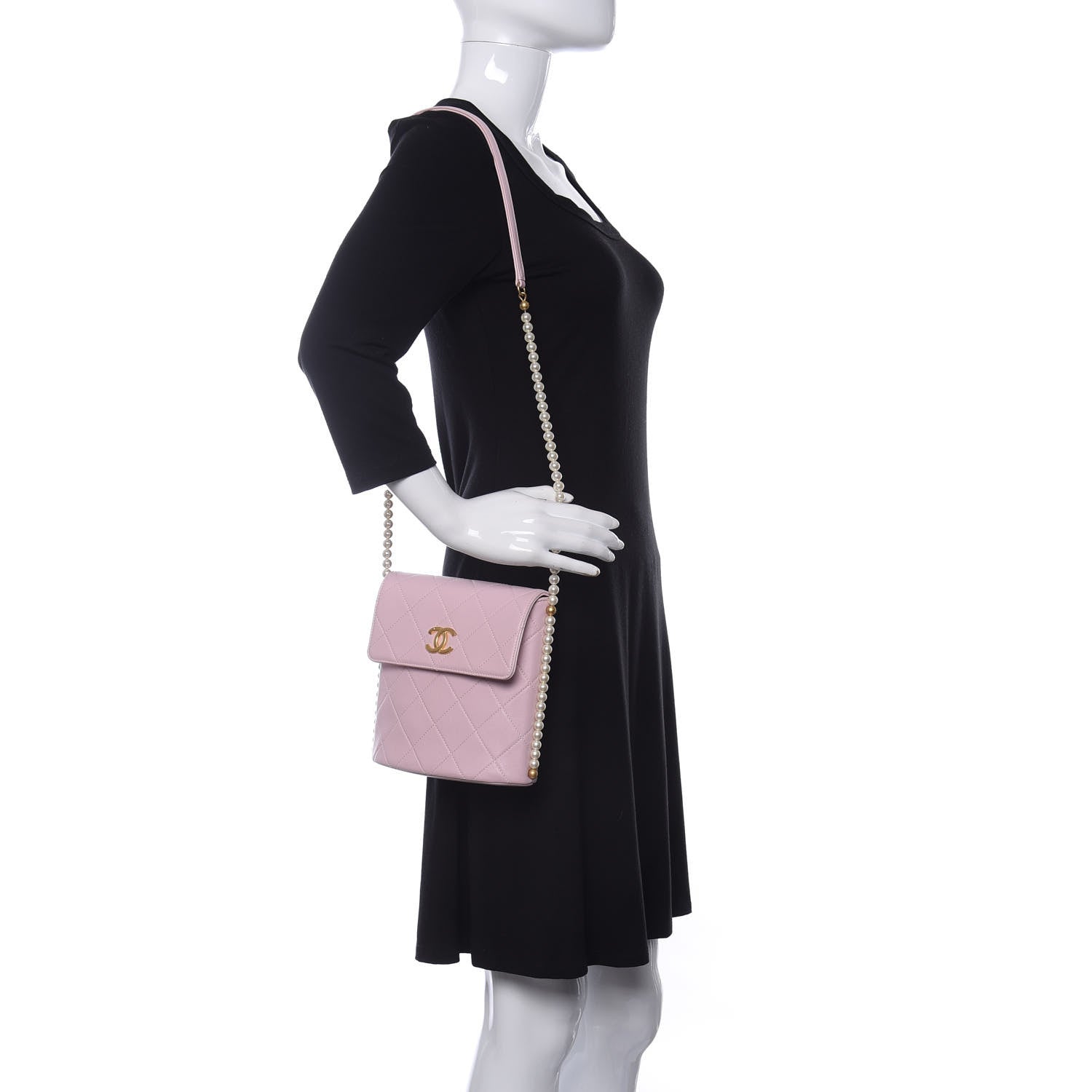 Chanel Calfskin Quilted Pearl Small About Pearls Hobo Bag Light Pink 2 of 11