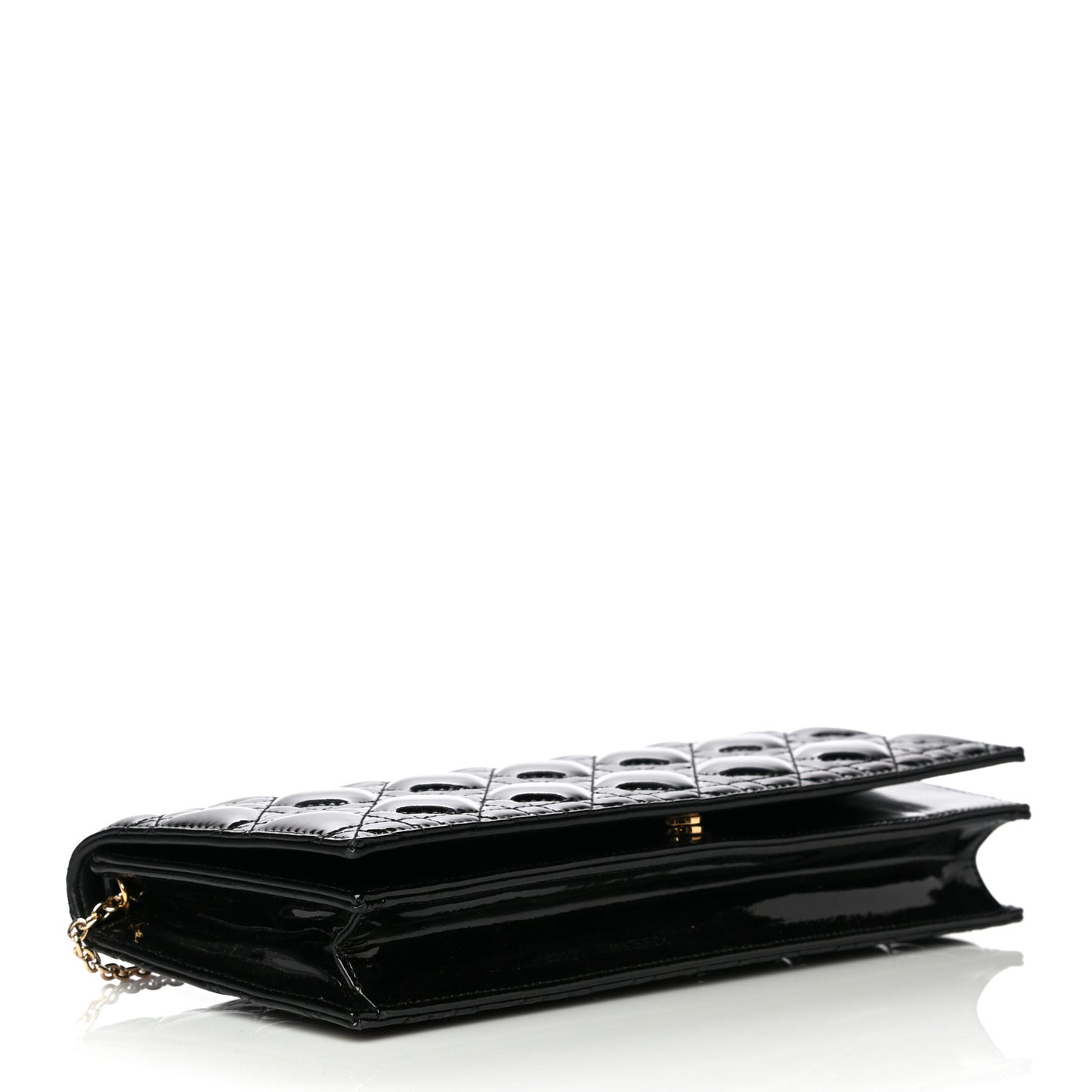 Patent Cannage Lady Dior Convertible Clutch Black