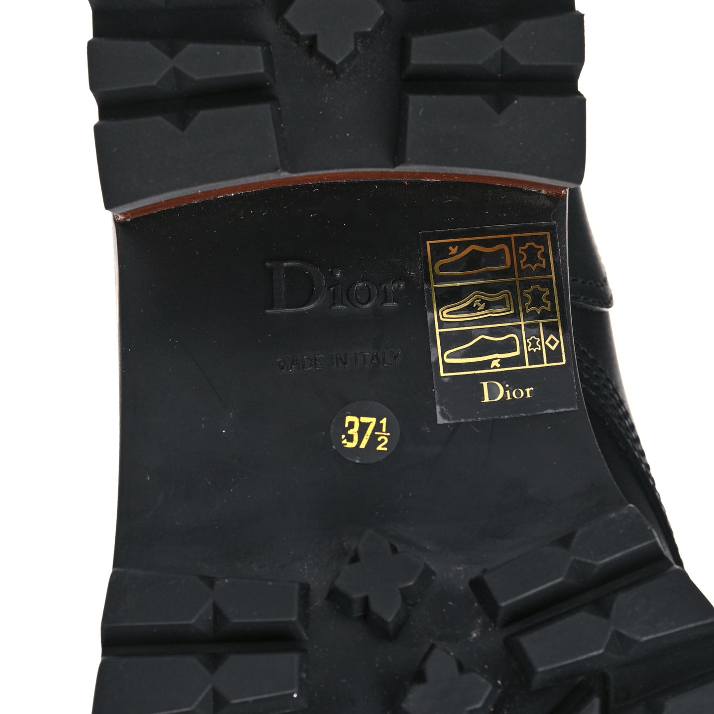 Calfskin Dior Quest 35mm Hiking Boots 37.5 Black