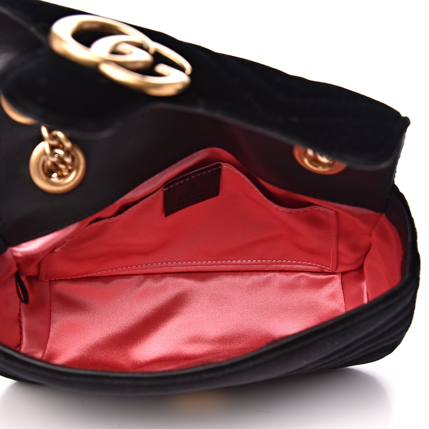 Gucci Velvet Matelasse Mini GG Marmont Shoulder Bag Black 4 of 10