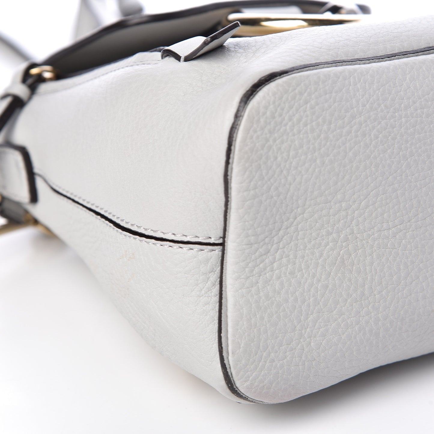 Suede Calfskin Mini Faye Backpack Airy Grey