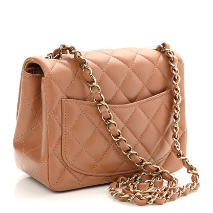 Chanel Lambskin Quilted Mini Square Flap Brown 3 of 10