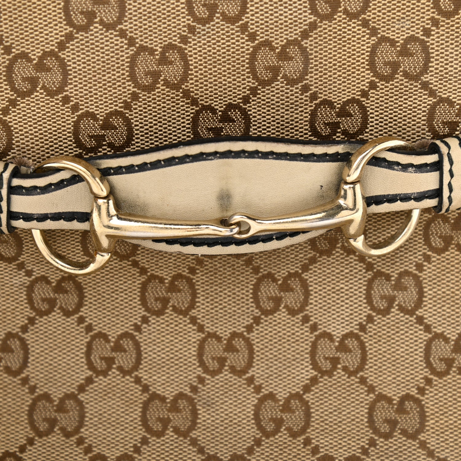 Gucci Monogram Margaux Calfskin Large Emily Chain Shoulder Bag Beige Ebony Mystic White 12 of 25