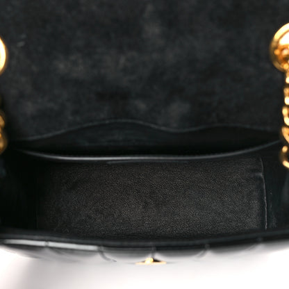 Saint Laurent Patent Calfskin Matelasse Monogram Medium Vicky Chain Bag Black 5 of 10