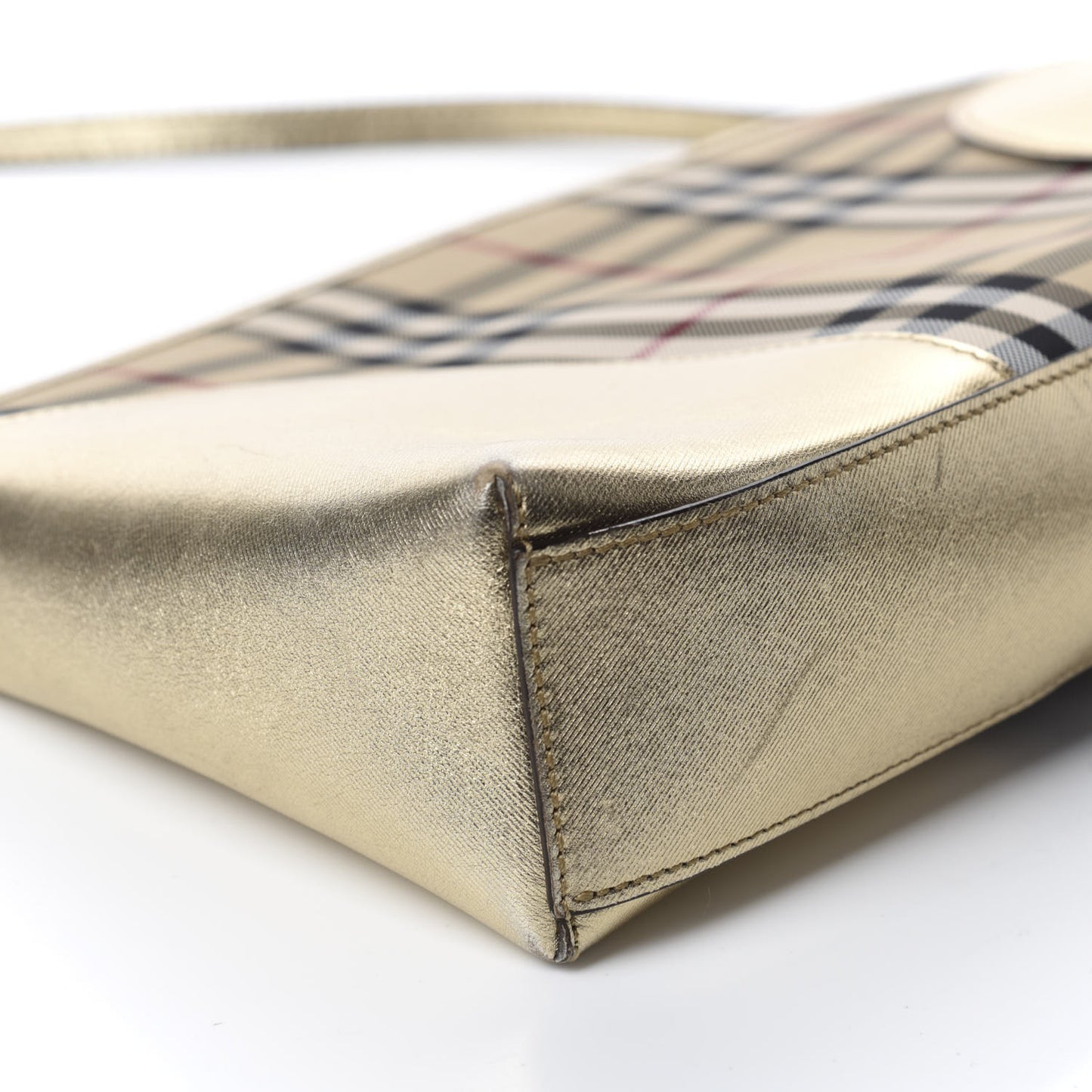 Horseferry Check Small Chichester Crossbody Clutch Bag Honey Gold