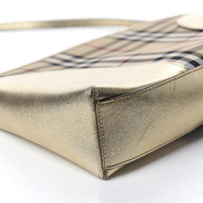 Burberry Horseferry Check Small Chichester Crossbody Clutch Bag Honey Gold 6 of 10