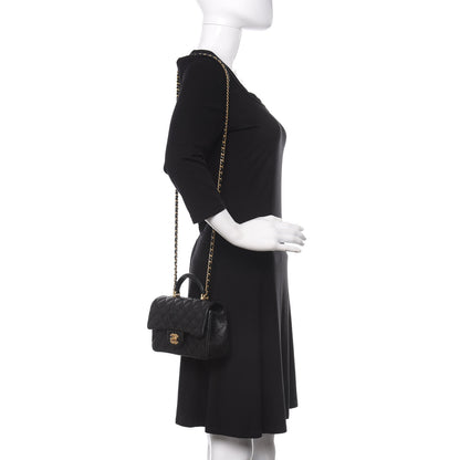Chanel Caviar Quilted Mini Top Handle Rectangular Flap Black 2 of 9