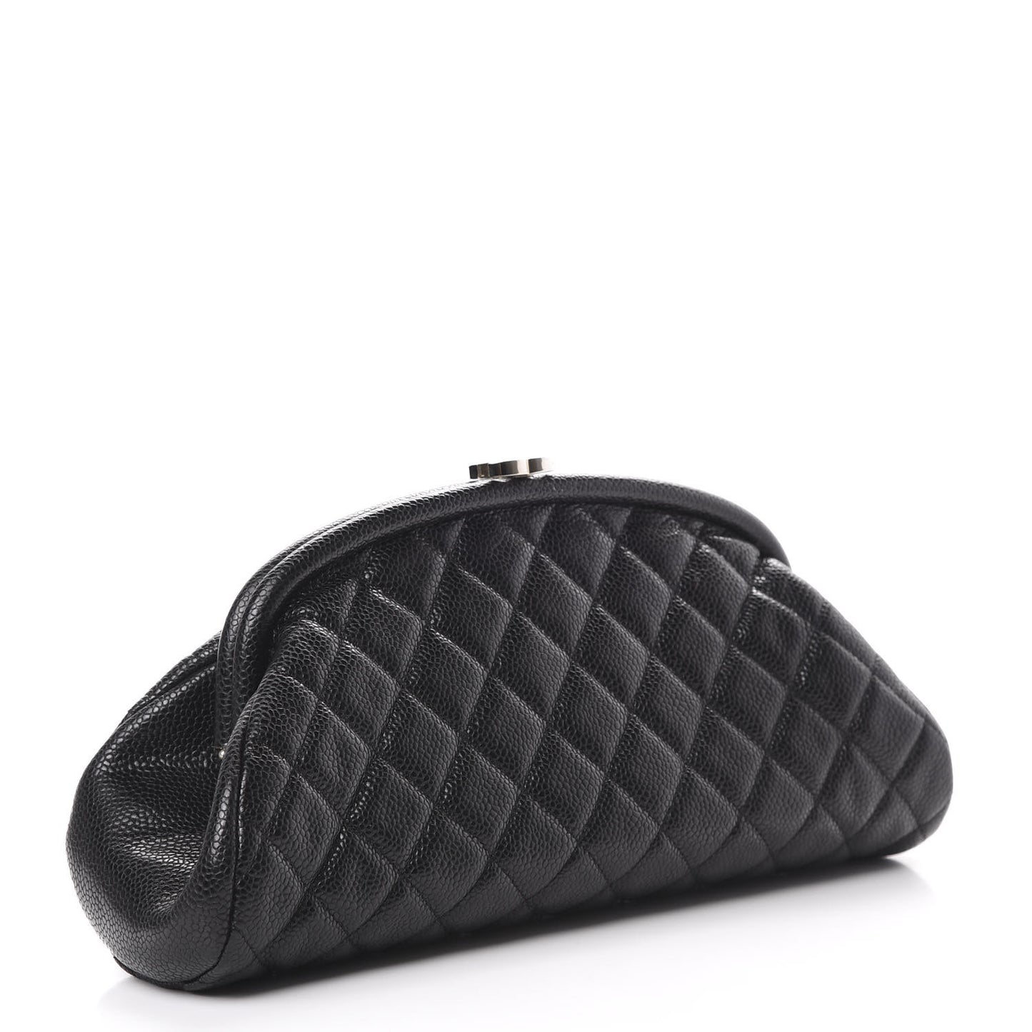 Caviar Quilted Timeless Clutch Black