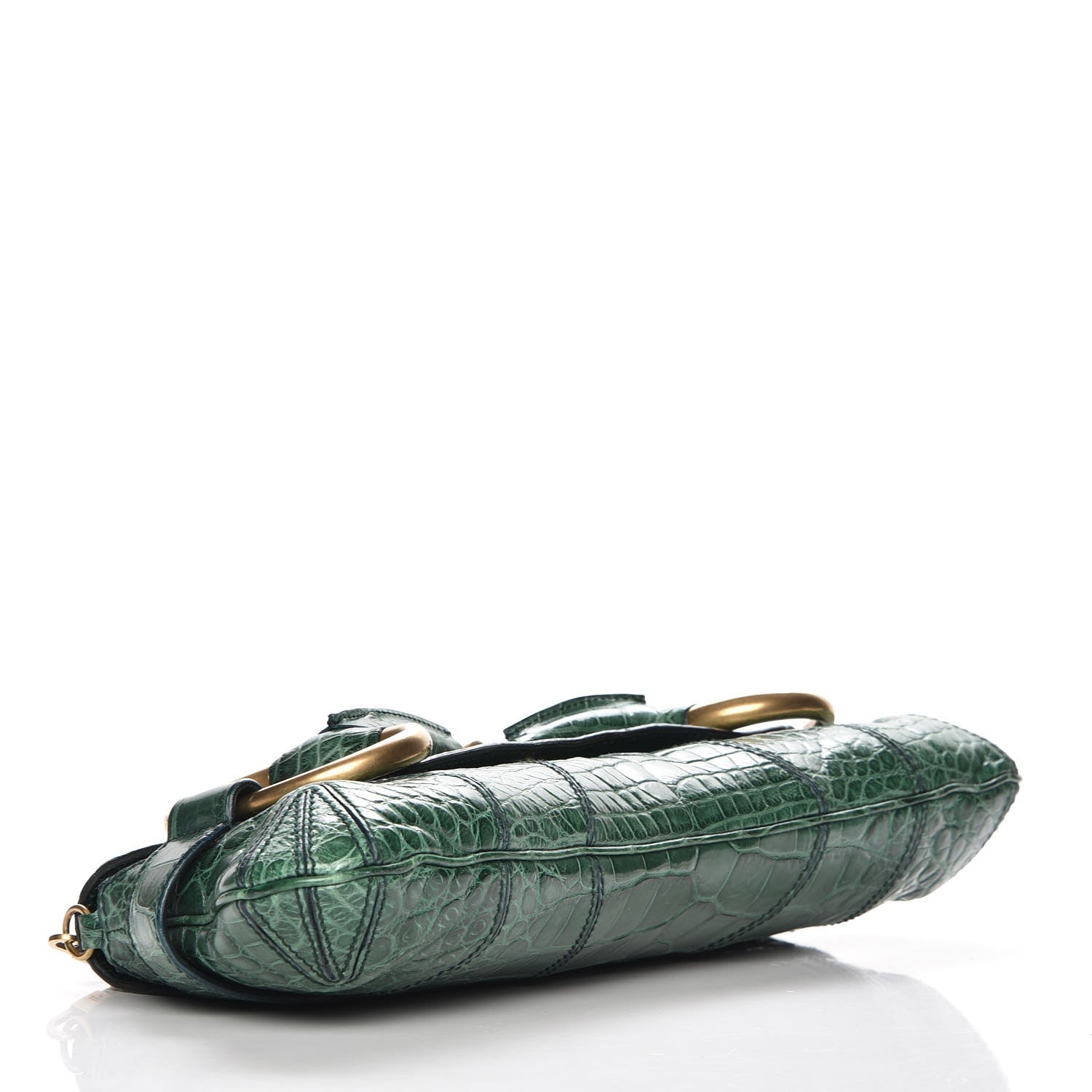 Gucci Alligator Horsebit Clutch Green 4 of 7