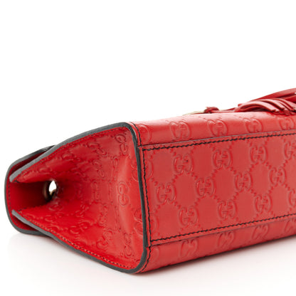 Gucci Guccissima Medium Emily Chain Shoulder Bag Red 10 of 11