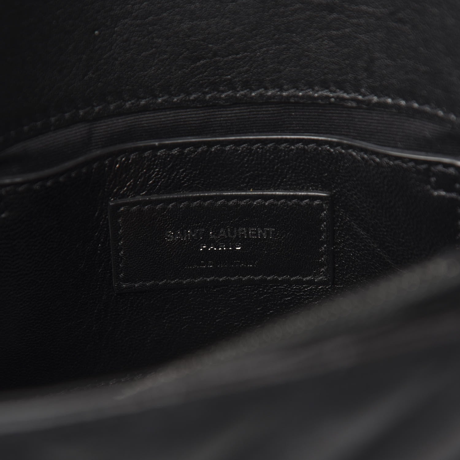 Saint Laurent Sheepskin Matelasse Chevron Monogram Medium College Bag Black 7 of 11