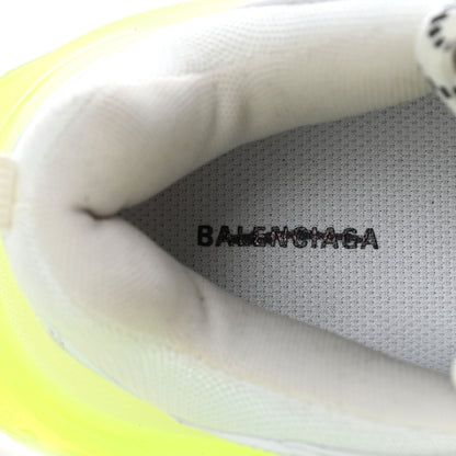 Balenciaga Fabric Mesh Clear Sole Fluo Womens Triple S Sneakers 38 White Fluo Yellow 7 of 8