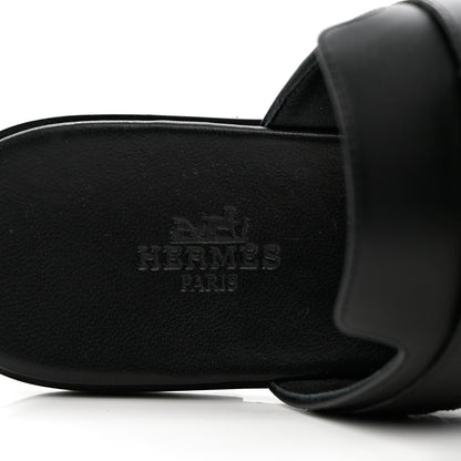 Hermes Calfskin Womens Elixir Sandals 36 Black 7 of 13