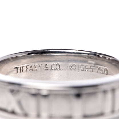 Tiffany 18K White Gold Diamond Atlas Ring 53 6.5 4 of 5