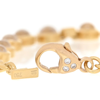 Temple St. Clair 18K Yellow Gold Diamond Moonstone Blue Moon Link Bracelet 3 of 4