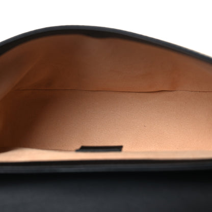 Gucci GG Supreme Monogram Web Medium Padlock Messenger Shoulder Bag Black 5 of 10