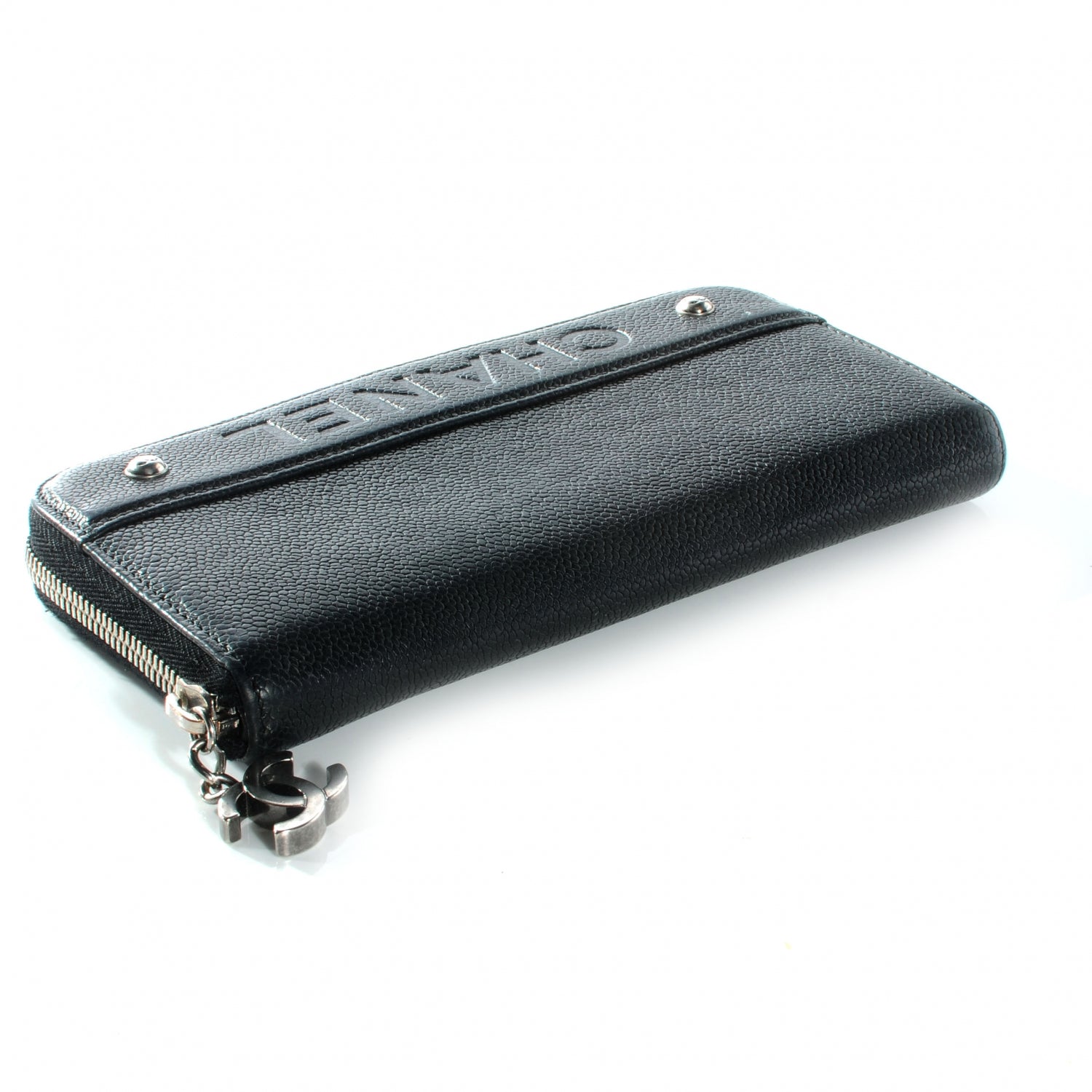Chanel Caviar Zip CC Around Wallet Black 6 of 10