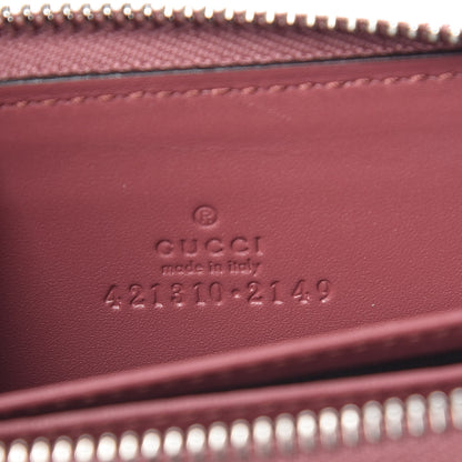 Gucci GG Supreme Monogram Blooms Zip Around Card Case Wallet Beige Multicolor Dry Rose 6 of 7