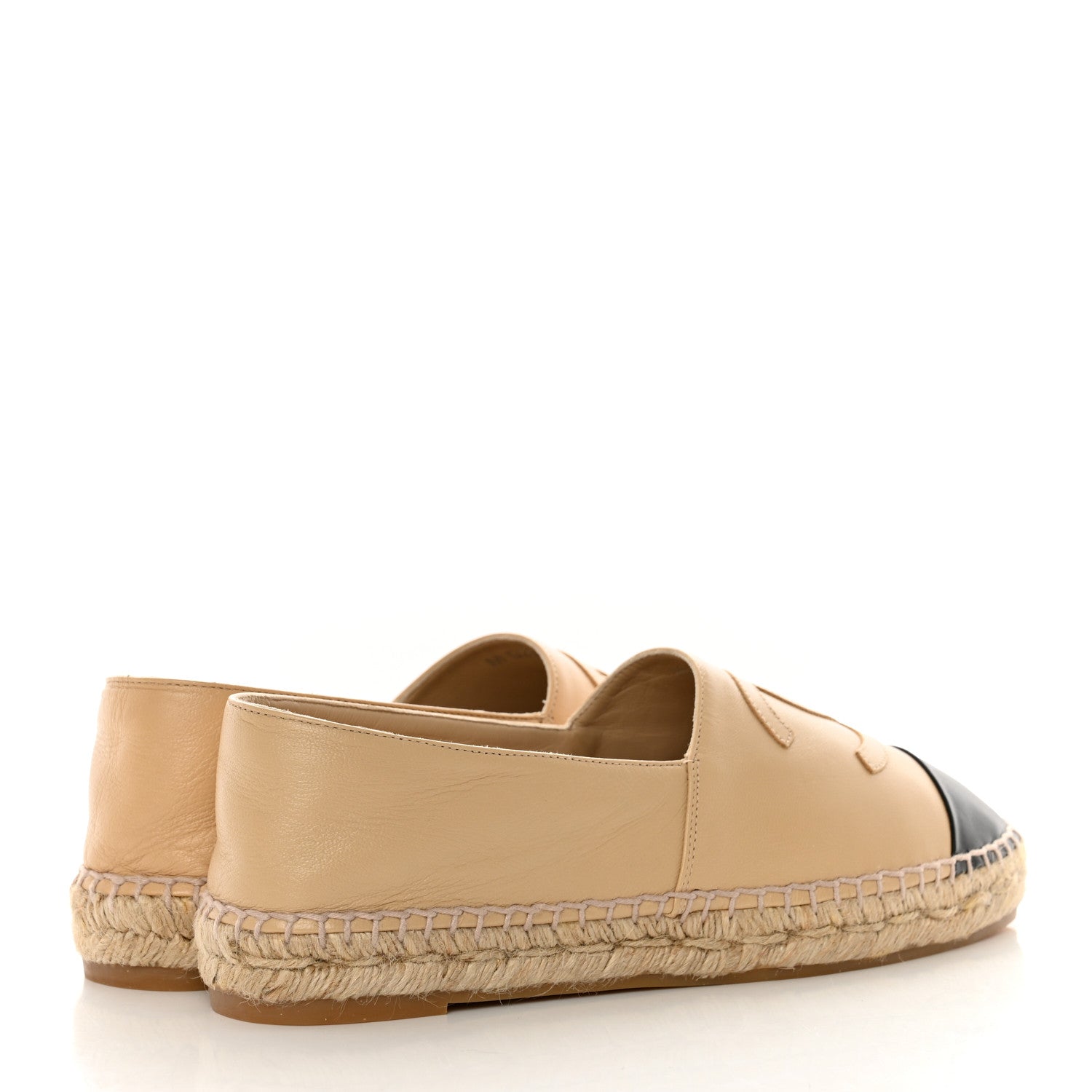 Chanel Lambskin CC Espadrilles 38 Beige Black 3 of 17