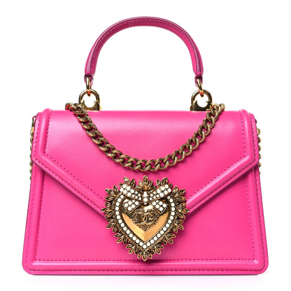 Dolce & Gabbana Smooth Calfskin Small Devotion Envelope Top Handle Bag Pink 1 of 9