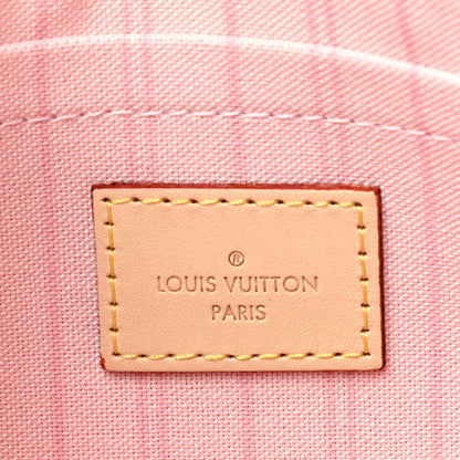Louis Vuitton Damier Azur Neverfull MM GM Pochette Rose Ballerine 6 of 7