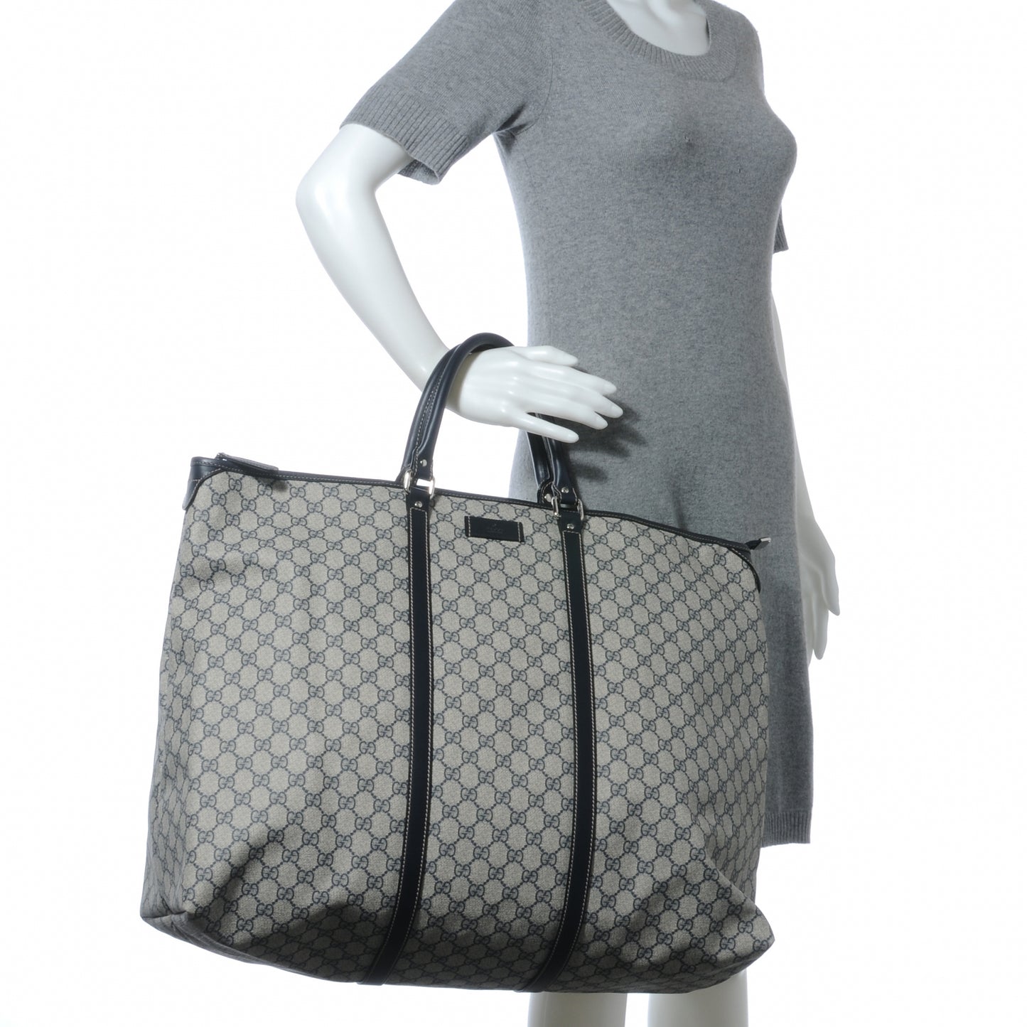 GG Plus Monogram Large Joy Tote Bag Navy