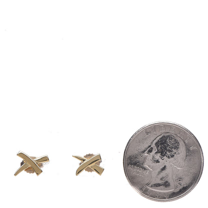 Tiffany 18K Yellow Gold Mini Paloma's Graffiti X Earrings 2 of 4