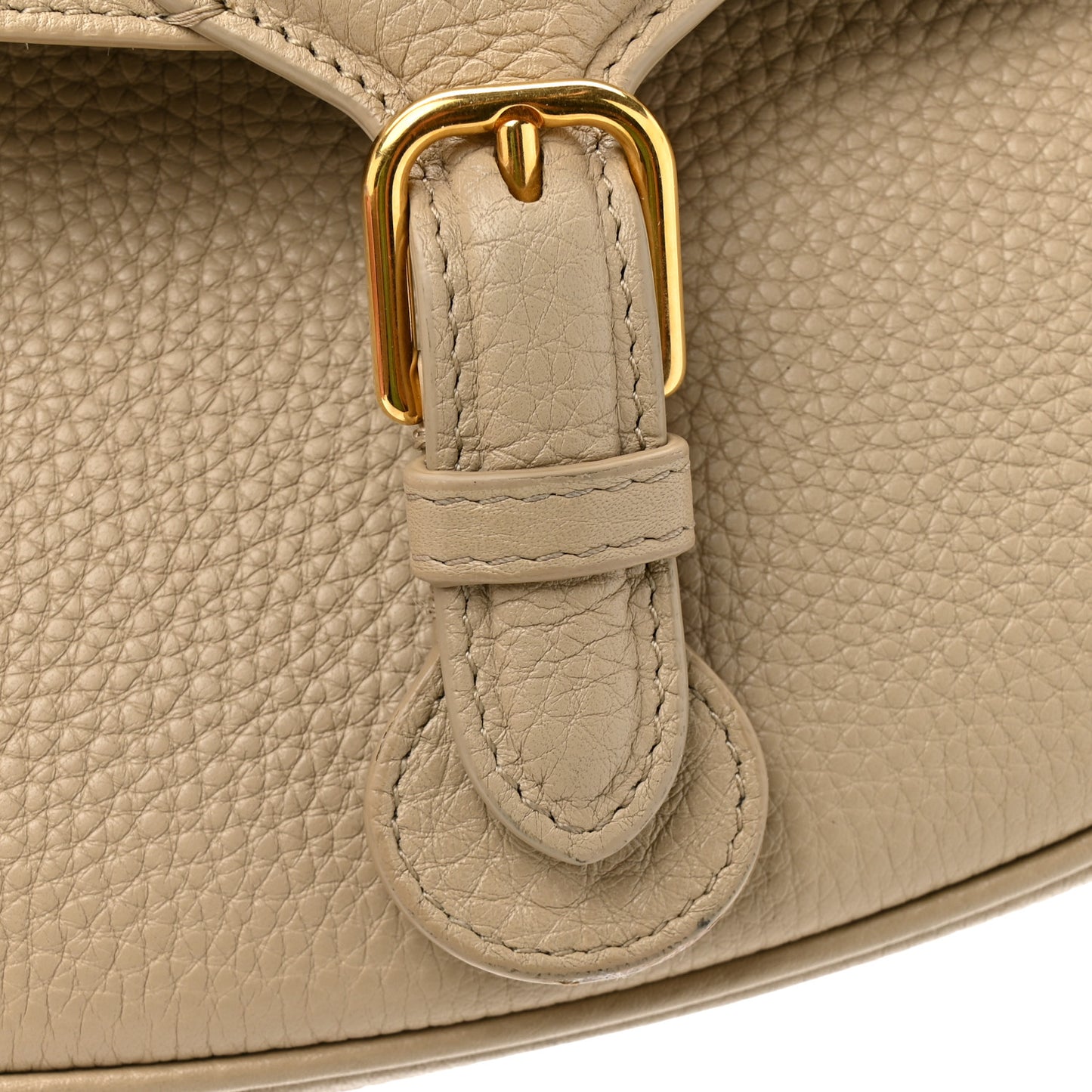 Grained Calfskin Medium Bobby Flap Beige