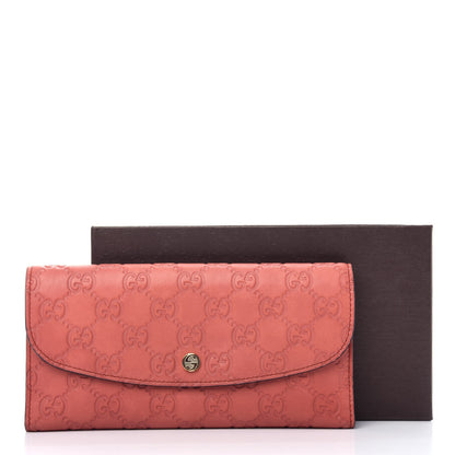 Gucci Guccissima Interlocking G Continental Wallet Coral 8 of 8