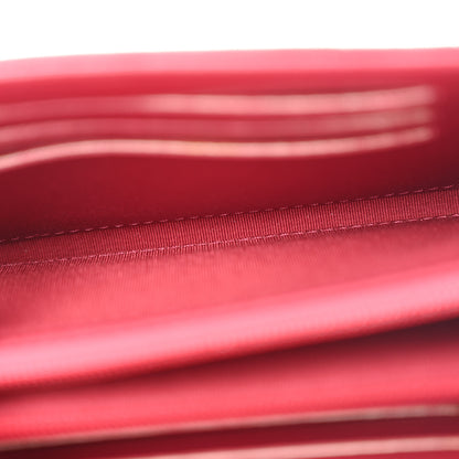 Chanel Calfskin Chevron Quilted Compact Flap Wallet Dark Pink 5 of 12