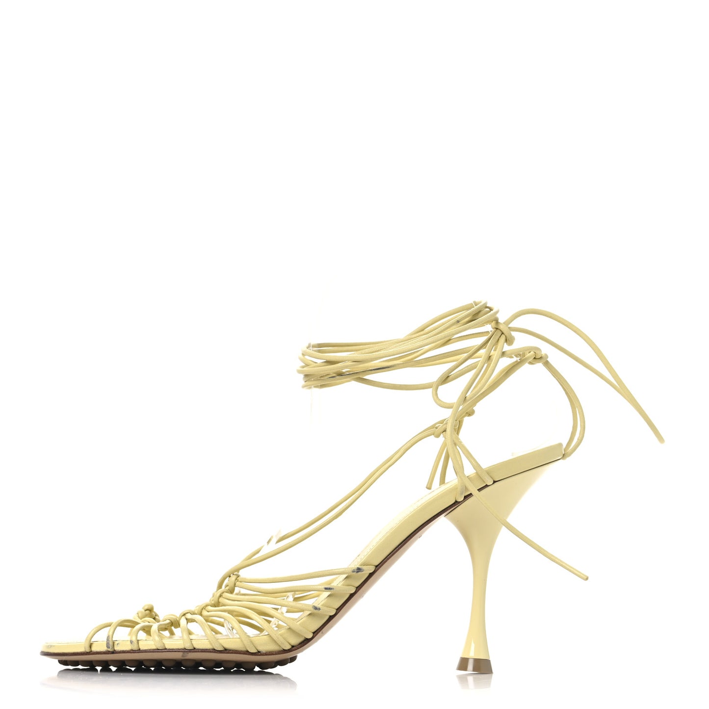 Nappa Dot Ankle Tie Sandals 39.5 Moon Beam