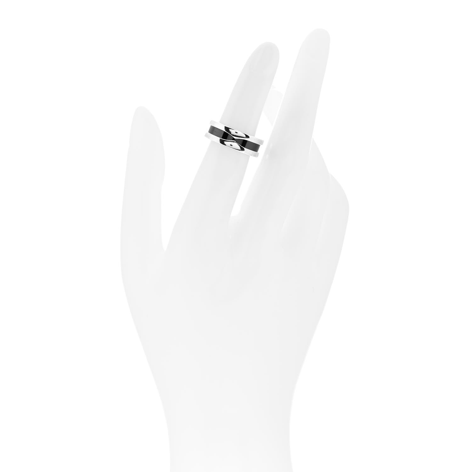 Bulgari Sterling Silver Ceramic Save The Children One-Band Ring 48 4.5 2 of 6
