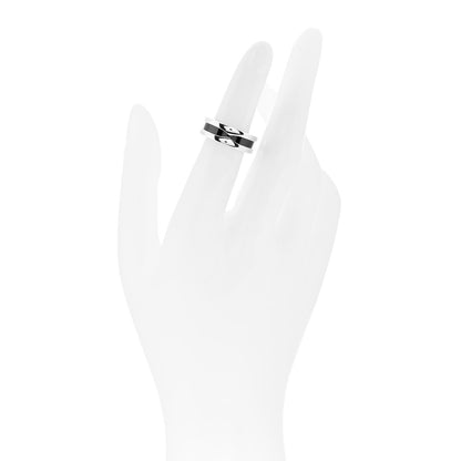 Bulgari Sterling Silver Ceramic Save The Children One-Band Ring 48 4.5 2 of 6