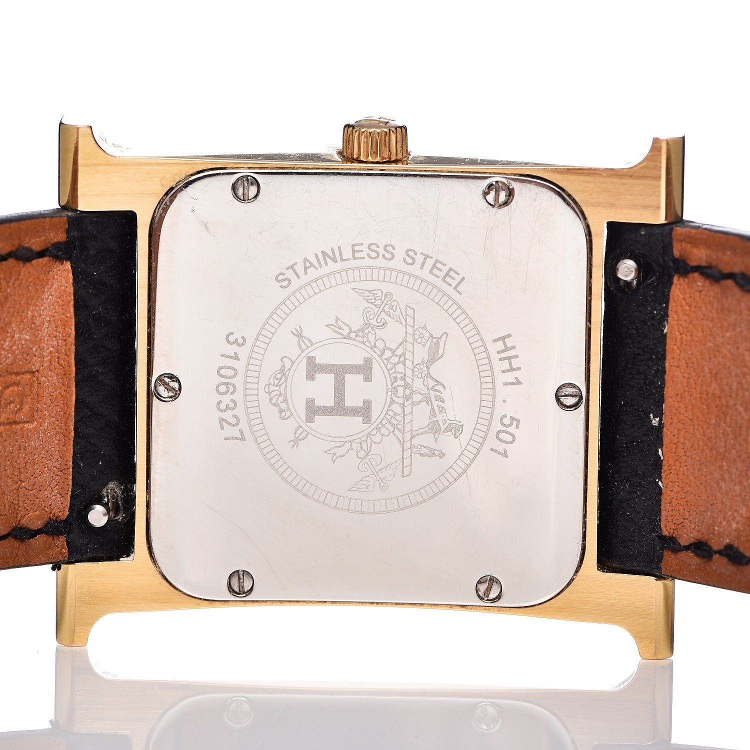 Hermes Stainless Steel Epsom 26mm Heure H Hour Quartz Watch Noir 6 of 13