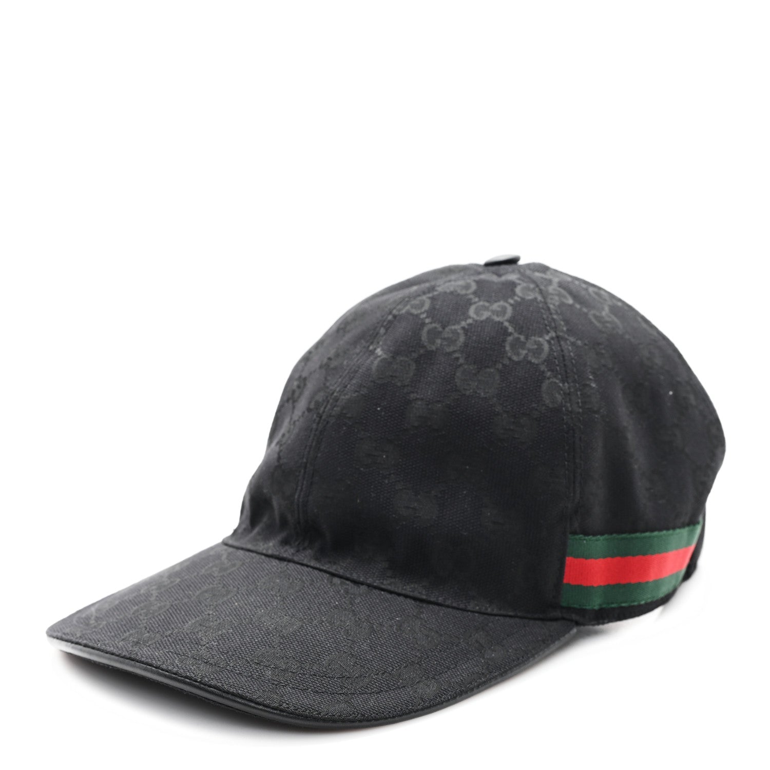 Gucci Monogram Web Baseball Hat XL Black 1 of 10