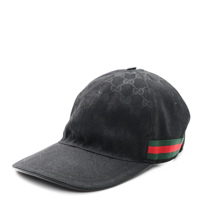 Gucci Monogram Web Baseball Hat XL Black 1 of 10