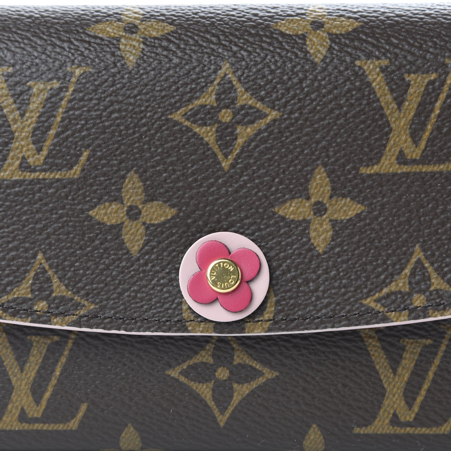 Monogram Bloom Flower Emilie Wallet Fuchsia