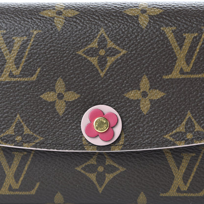Louis Vuitton Monogram Bloom Flower Emilie Wallet Fuchsia 9 of 10