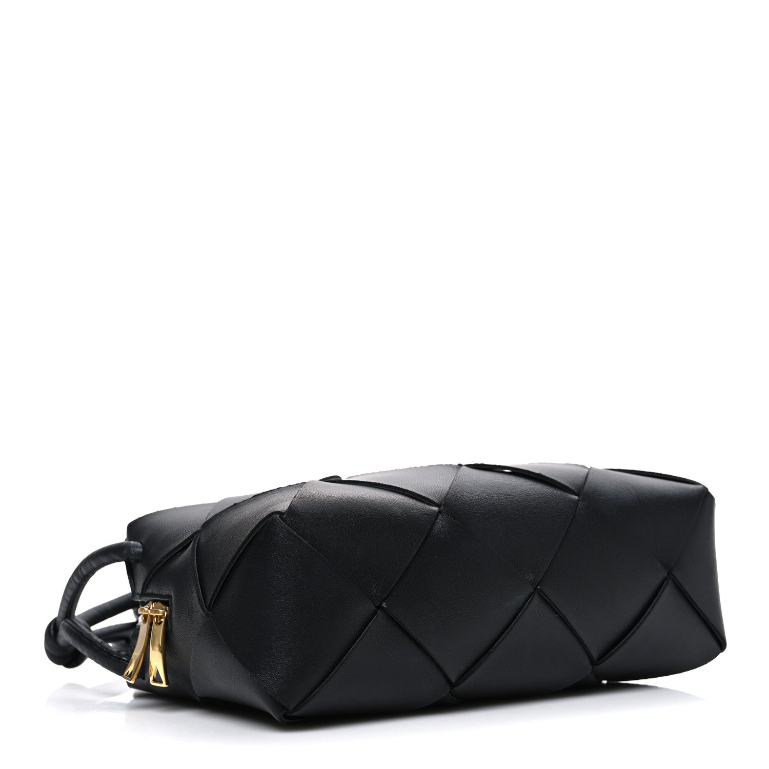 Bottega Veneta Lambskin Maxi Intreccio Small Cassette Camera Bag Black 4 of 9