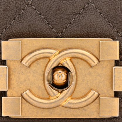 Chanel Caviar Quilted Medium Boy Flap Khaki 29 of 34
