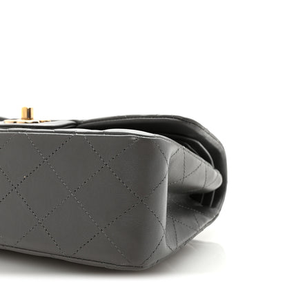 Chanel Lambskin Quilted Small Double Flap Grey 10 of 10