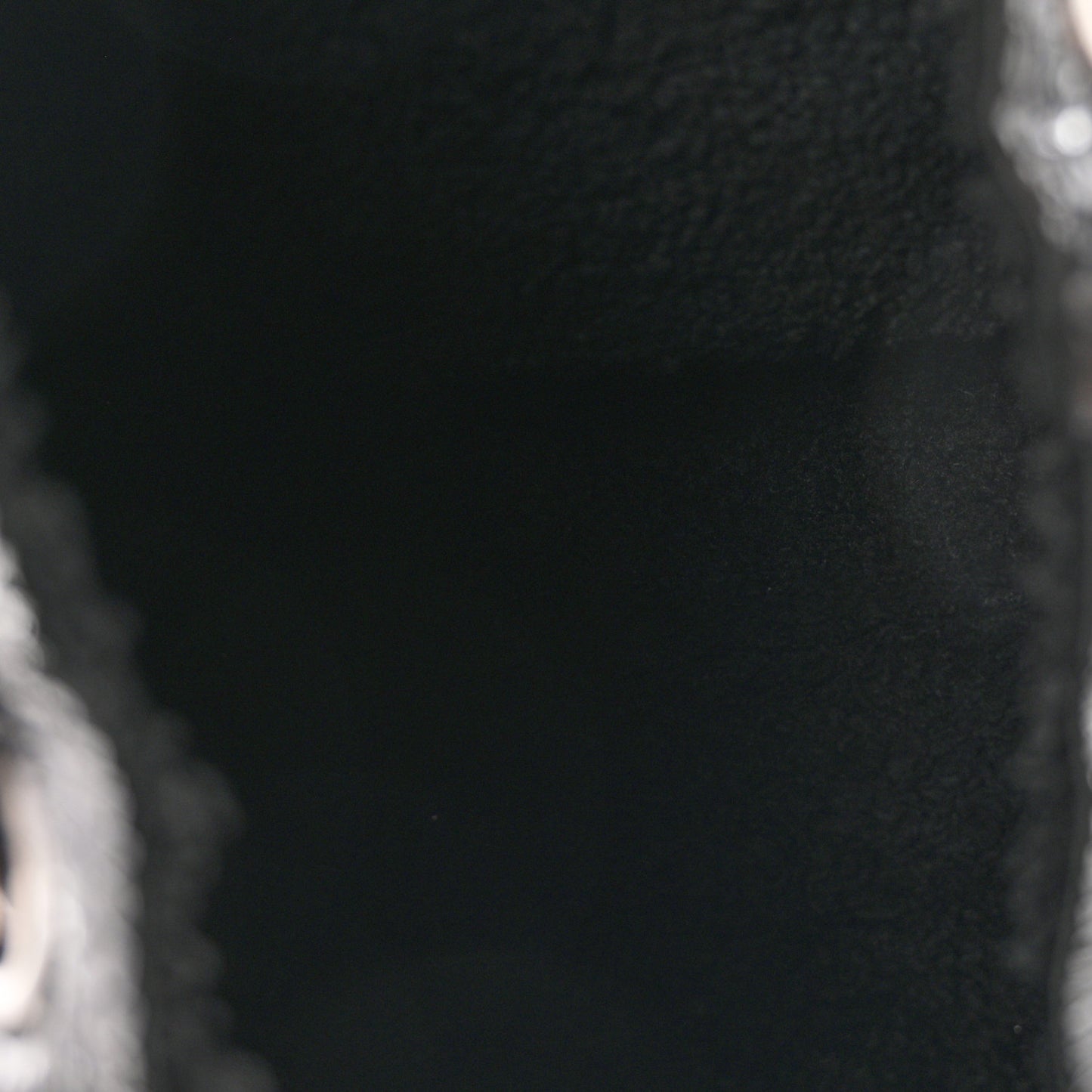 Patent Shearling Large Soho Chain Shoulder Bag Black