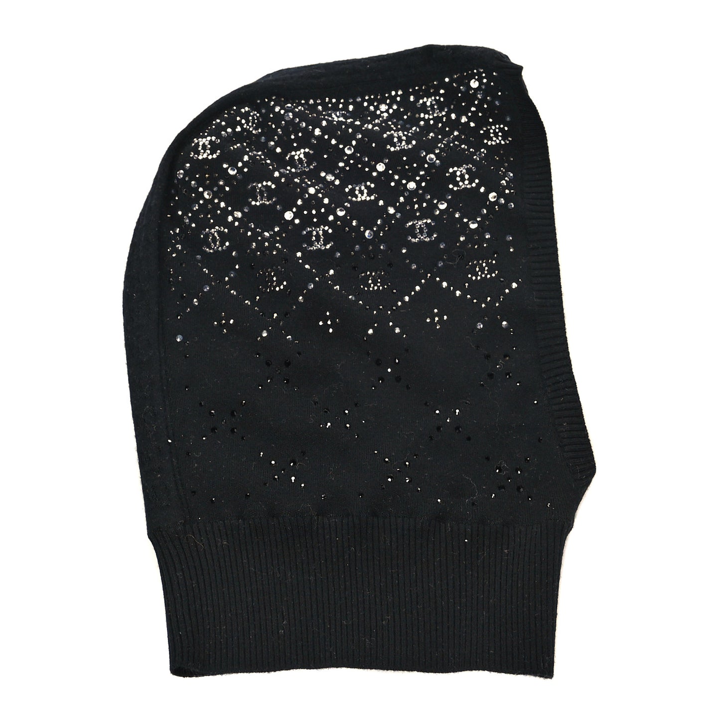 Cashmere Crystal CC Beanie Hat Black