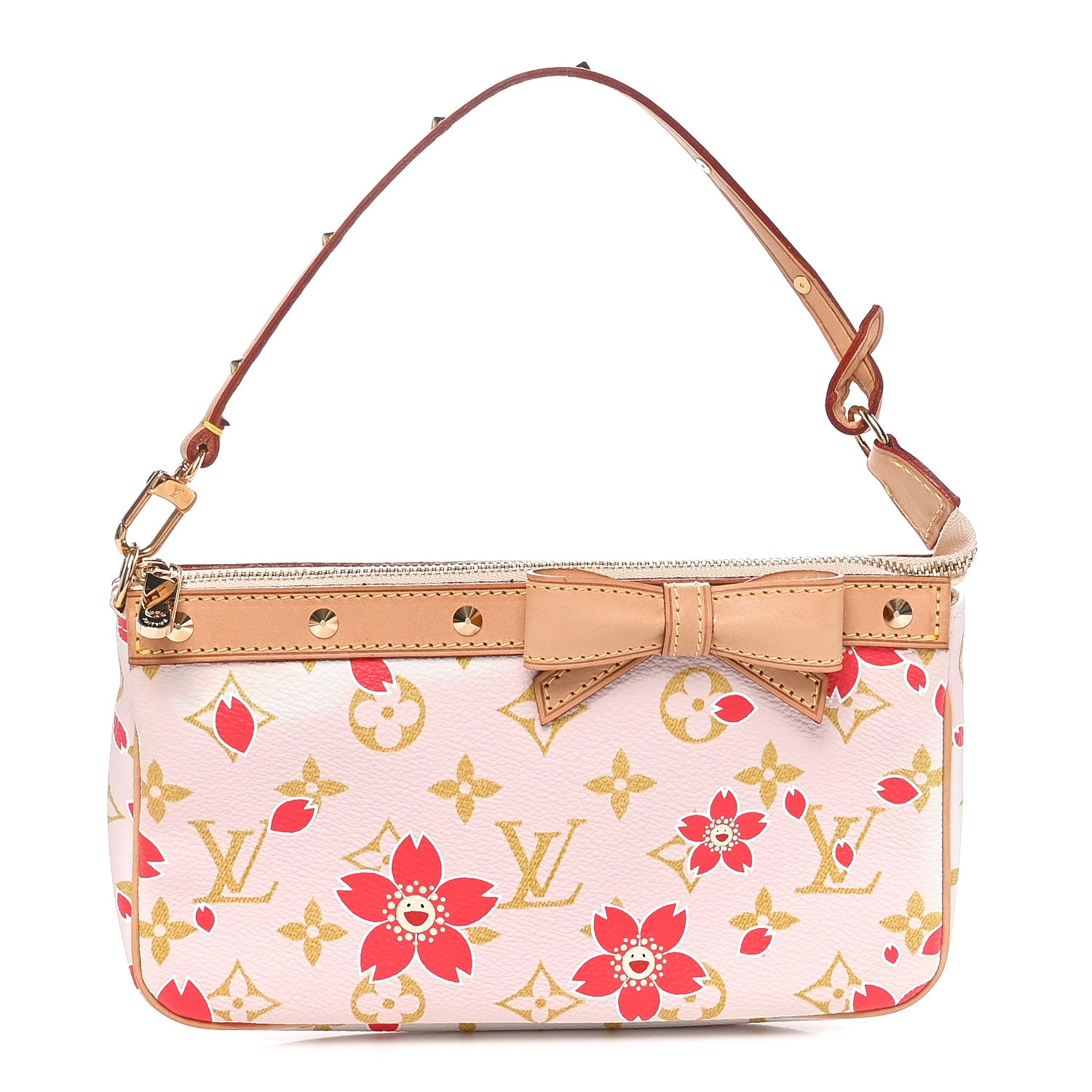 Louis Vuitton Monogram Cherry Blossom Pochette Accessories Red 1 of 10
