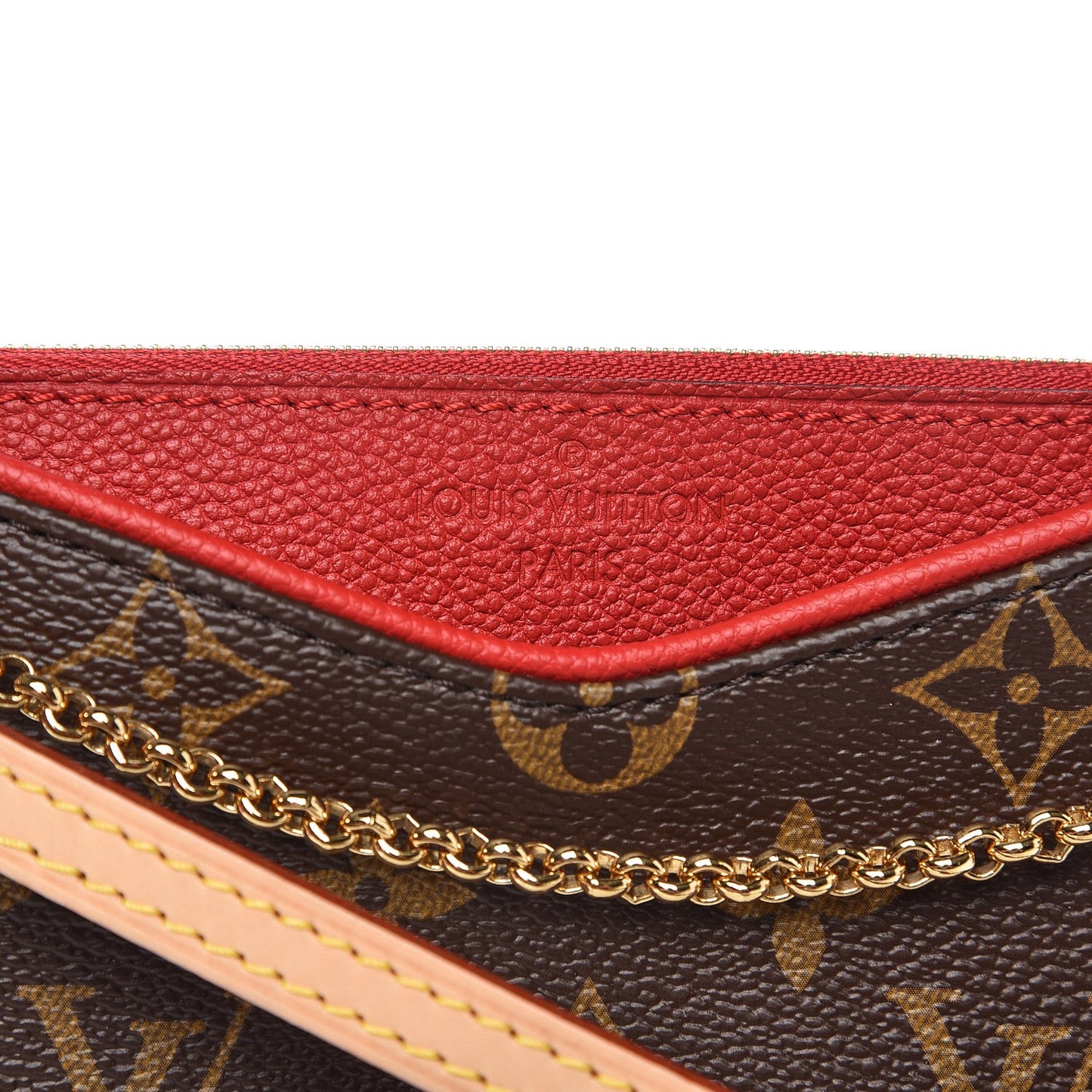 Monogram Pallas Clutch Cherry