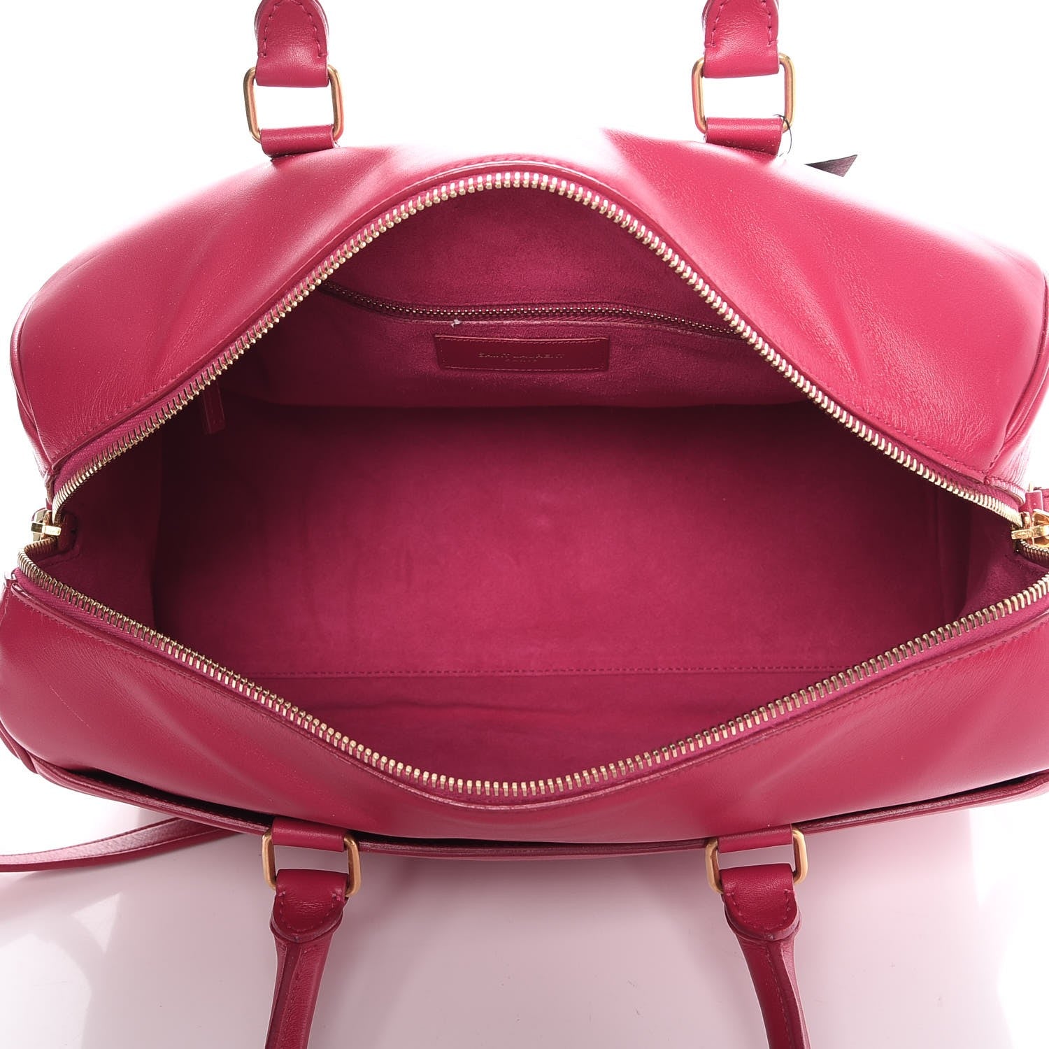 Saint Laurent Calfskin Classic Duffle 6 Fuchsia 6 of 16