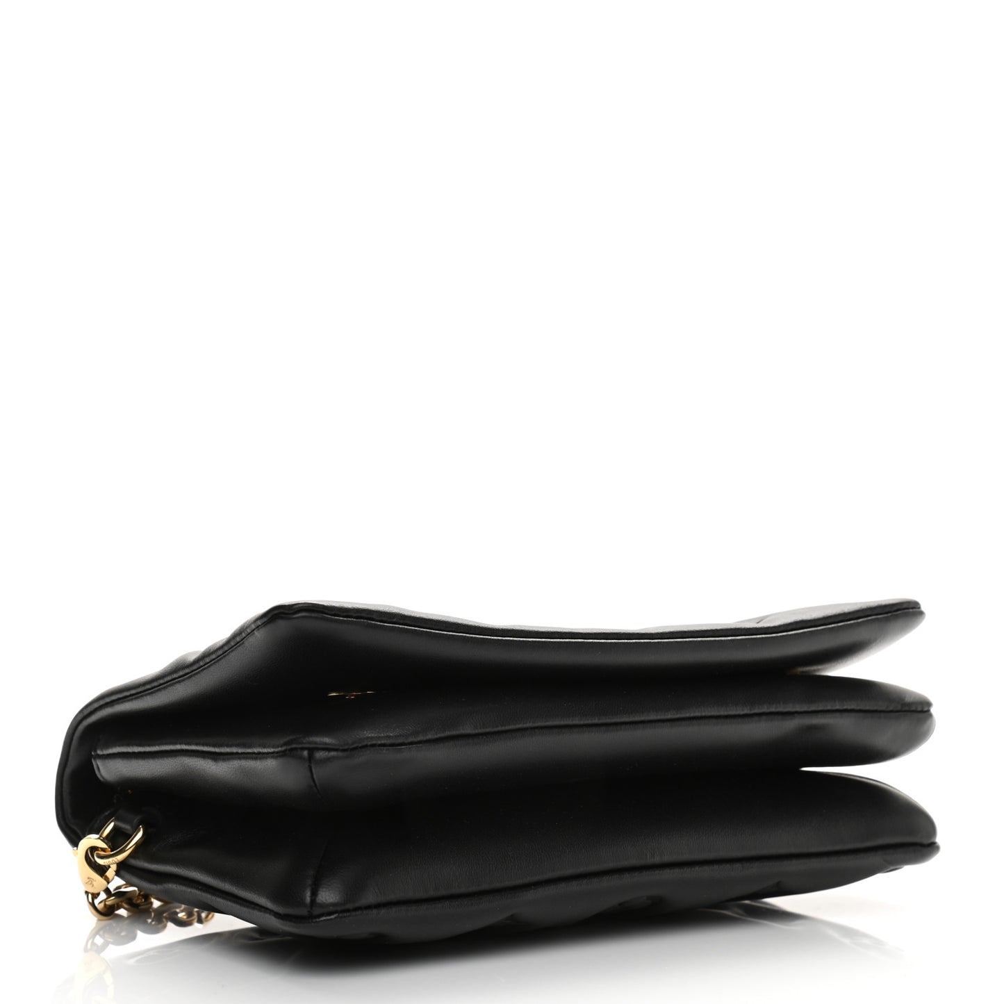 Lambskin Embossed Monogram Pochette Coussin Black