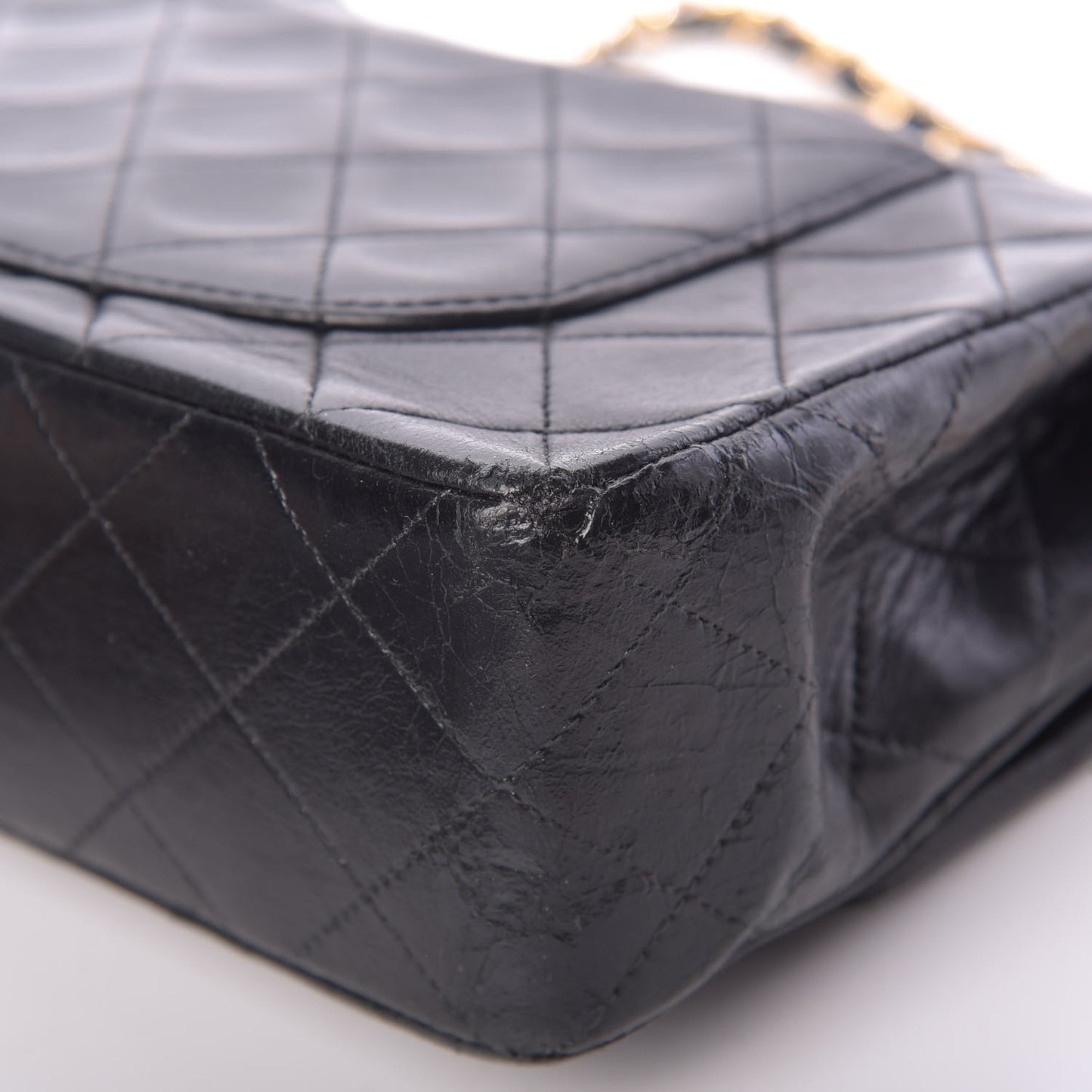 Lambskin Quilted Small Double Flap Black