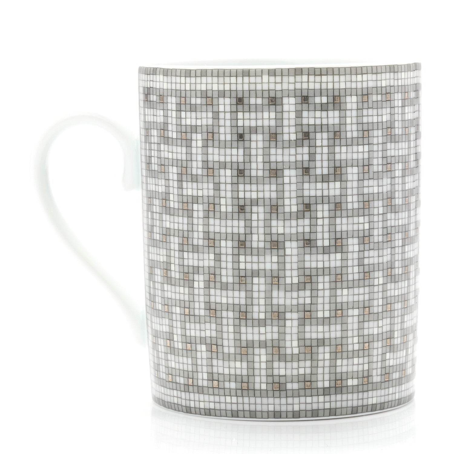 Hermes Porcelain Mosaique au 24 Mug Platinum 3 of 6