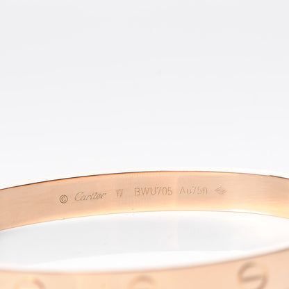 Cartier 18K Pink Gold LOVE Bracelet 17 6 of 11